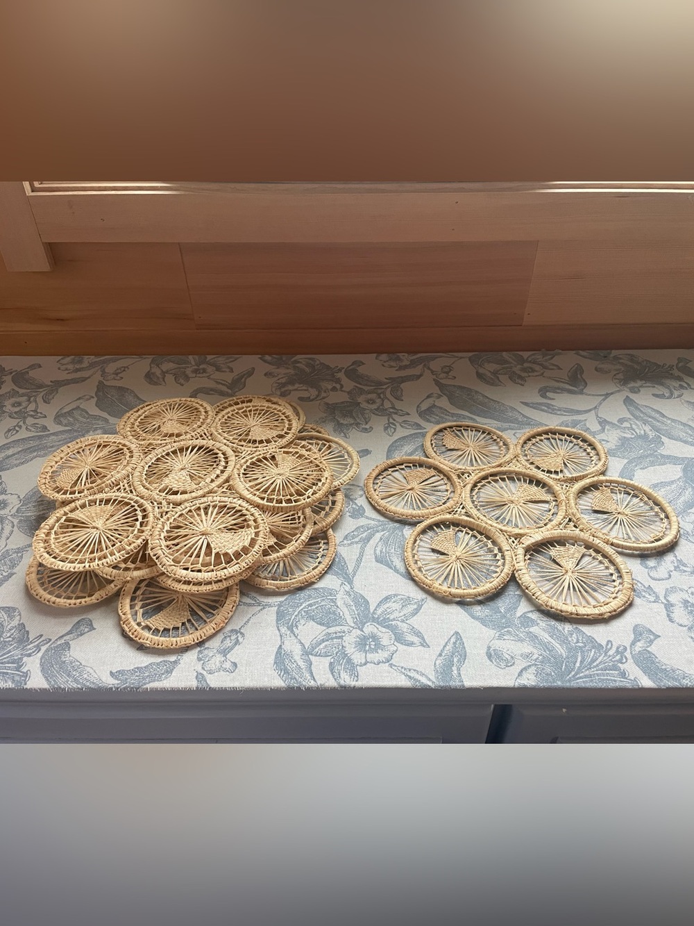 Handwoven Rattan Placemats - Natural Straw Set of 6